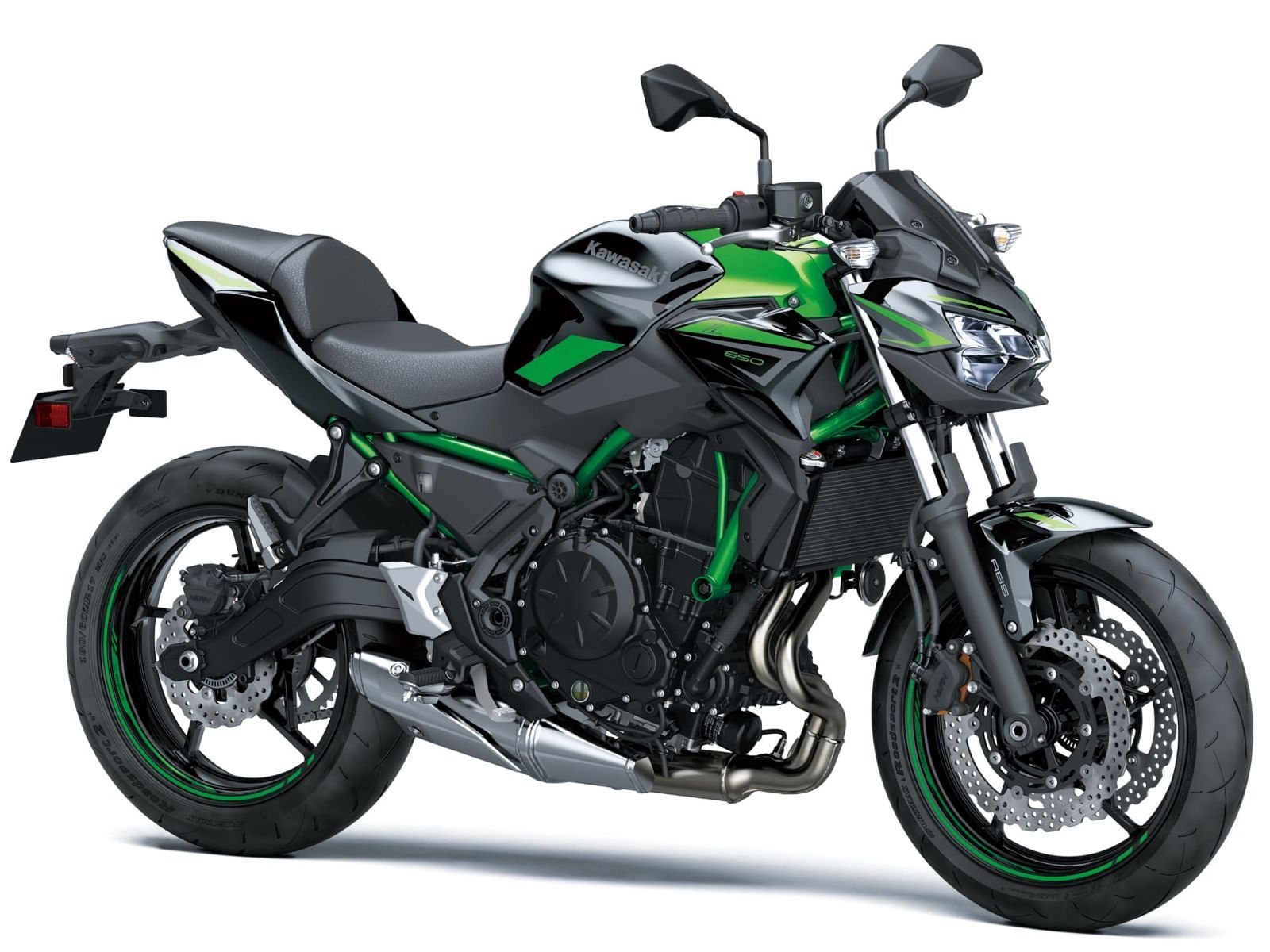 Мотоцикл KAWASAKI Z650 - Candy Lime Green/Metallic Spark Black '2024